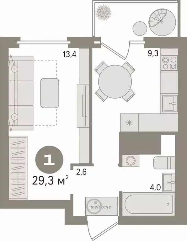 1-комнатная квартира: Екатеринбург, улица Рябинина, 18/3 (29.3 м) - Фото 2