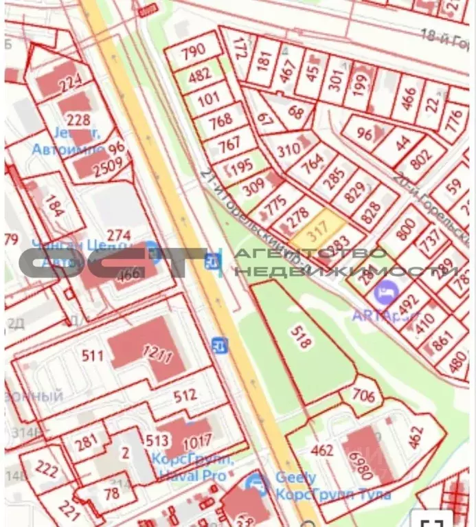 Участок в Тульская область, Тула пос. Горелки, проезд 21-й Горельский ... - Фото 1