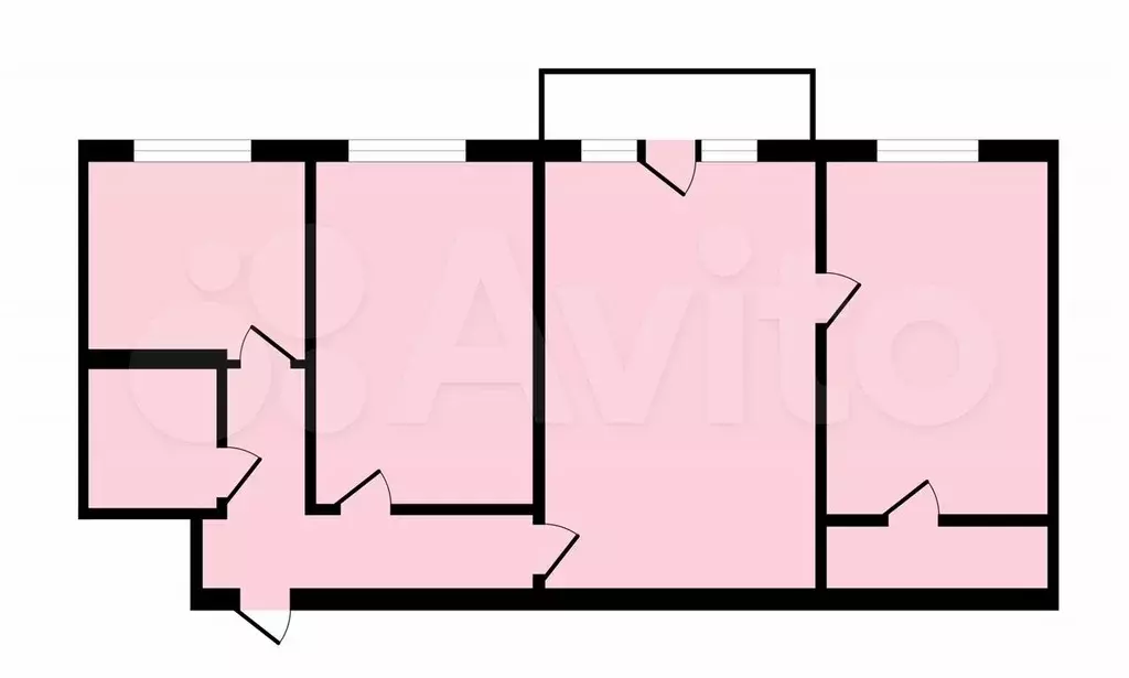 3-к. квартира, 57 м, 2/5 эт. - Фото 0