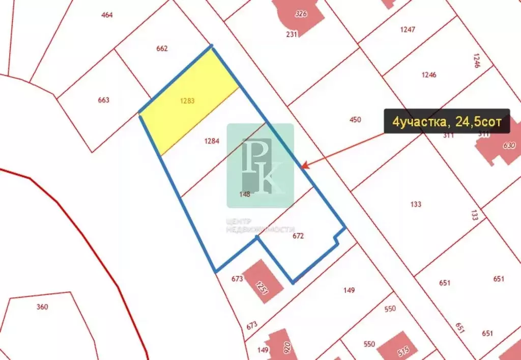 Участок в Севастополь ул. Генерала Мельника (24.5 сот.) - Фото 1