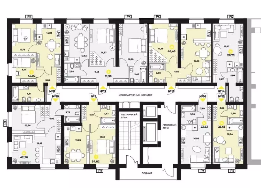 2-к кв. Самарская область, Самара ул. Гастелло, 6 (62.7 м) - Фото 2