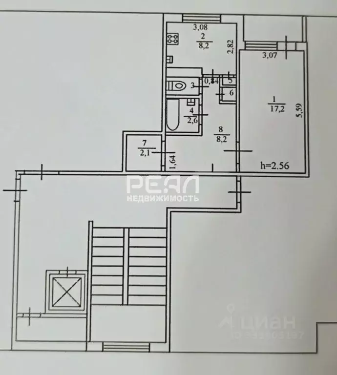 Квартира, 1 комната, 40.29 м - Фото 2