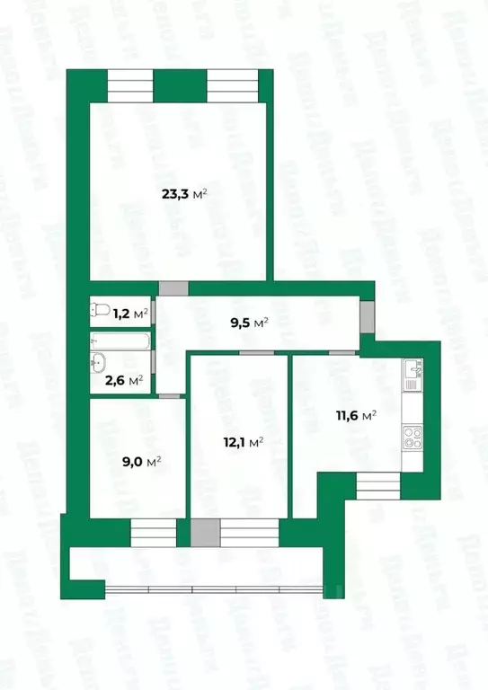 3-к кв. Кировская область, Киров Московская ул., 140 (72.9 м) - Фото 1