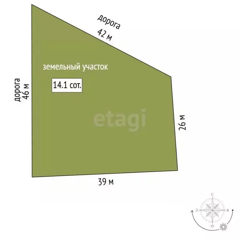 Участок в Крым, Ленинский район, с. Мысовое ул. Центральная (14.1 ... - Фото 2