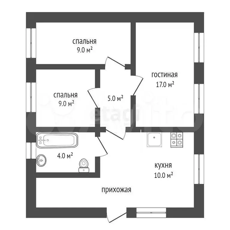 Дом 54 м на участке 6,3 сот. - Фото 1