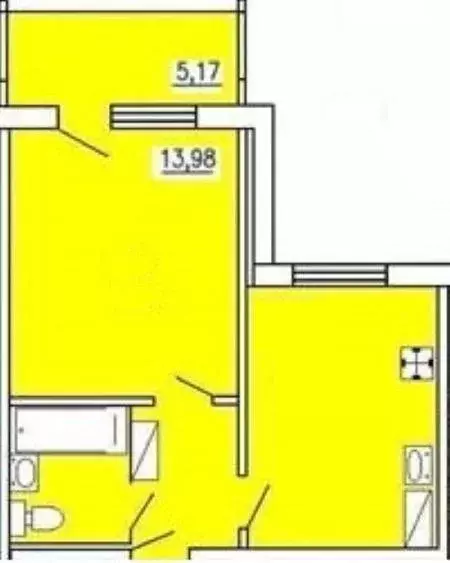 Квартира, 1 комната, 39.69 м - Фото 2
