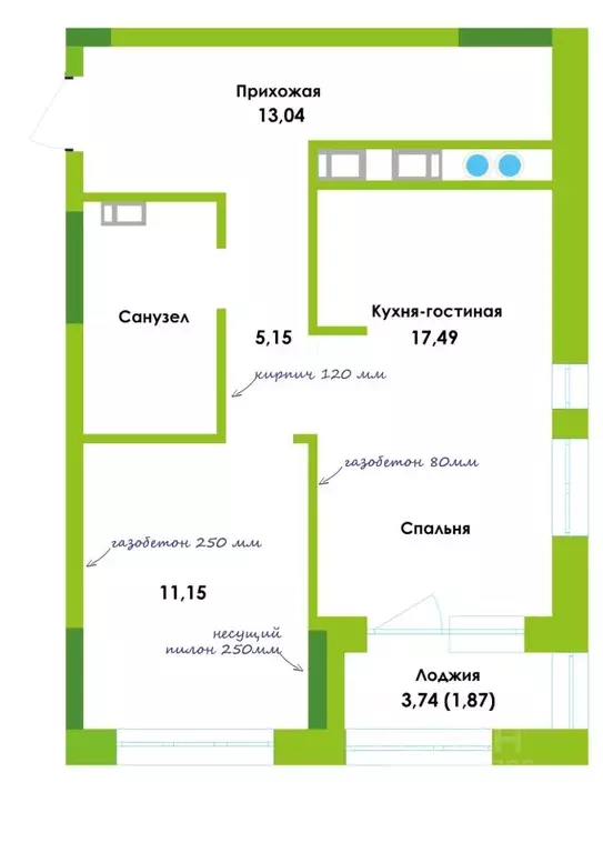 1-к кв. Астраханская область, Астрахань Аршанская ул. (48.7 м) - Фото 0