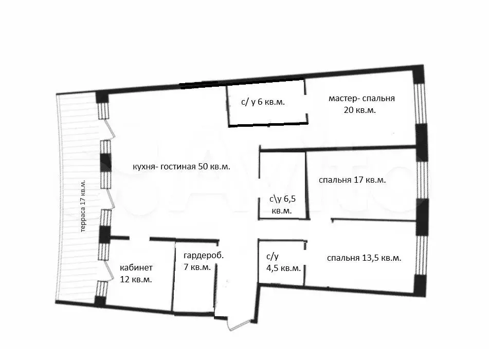 4-к. квартира, 152 м, 7/8 эт. - Фото 0