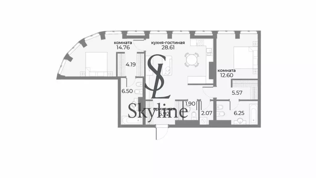 3-комнатная квартира: Москва, Дружинниковская улица, 15А (90 м) - Фото 1