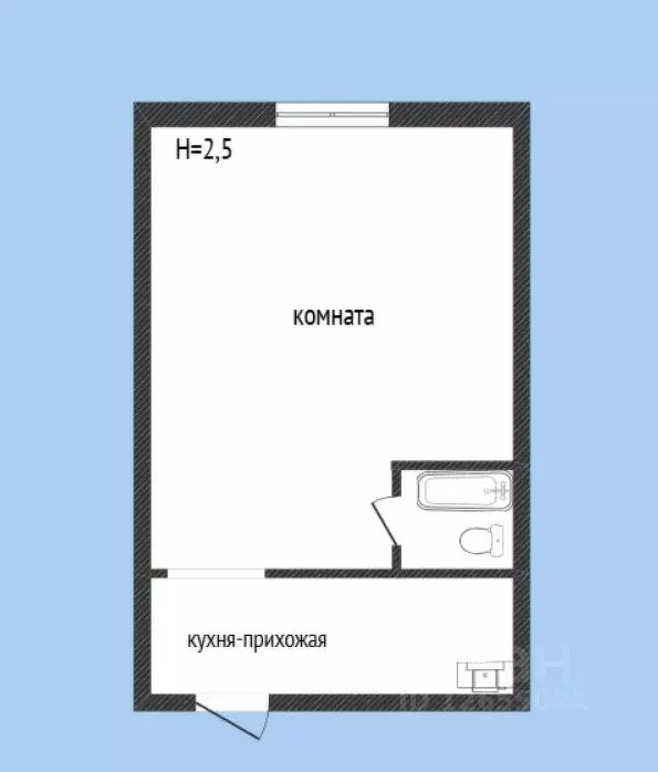 1-к кв. Костромская область, Кострома Юбилейный мкр, 30 (19.0 м) - Фото 2