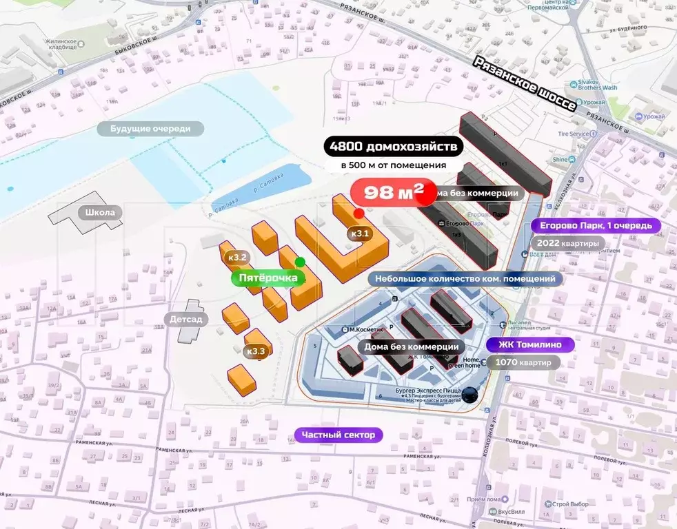 Торговая площадь в Московская область, Люберцы городской округ, ... - Фото 1
