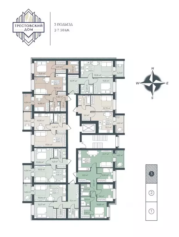 2-к кв. Тульская область, Узловая  (54.89 м) - Фото 1