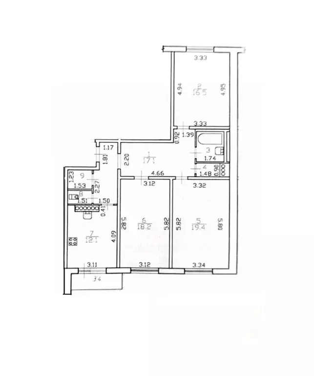 3-к кв. Санкт-Петербург просп. Героев, 26к2 (91.2 м) - Фото 1