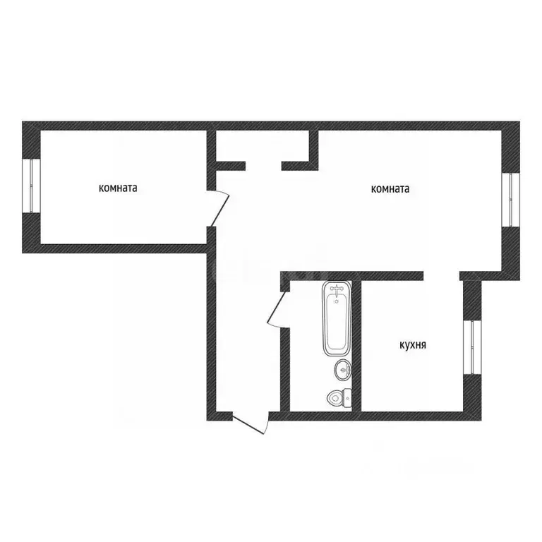 2-к кв. Ленинградская область, Кириши ул. Энергетиков, 9 (43.0 м) - Фото 1