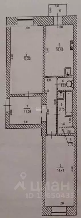 2-к кв. Ульяновская область, Ульяновск ул. Гончарова, 56/2 (59.0 м) - Фото 1