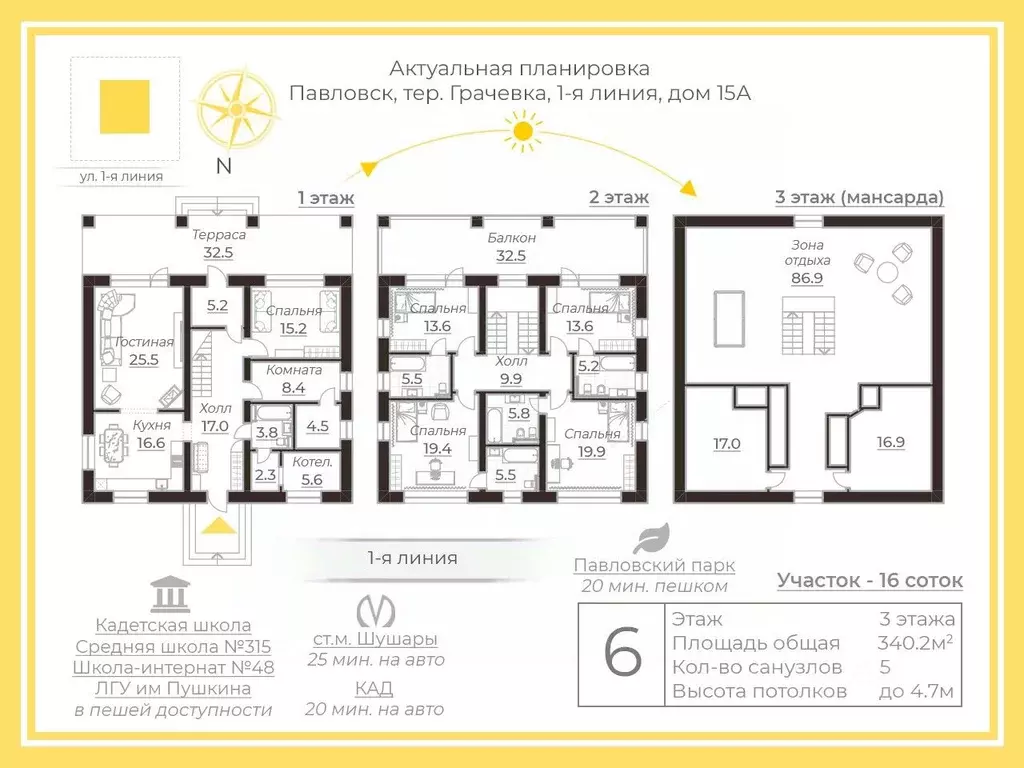 Дом в Санкт-Петербург, Санкт-Петербург, Павловск Грачевка тер., 1-я ... - Фото 2