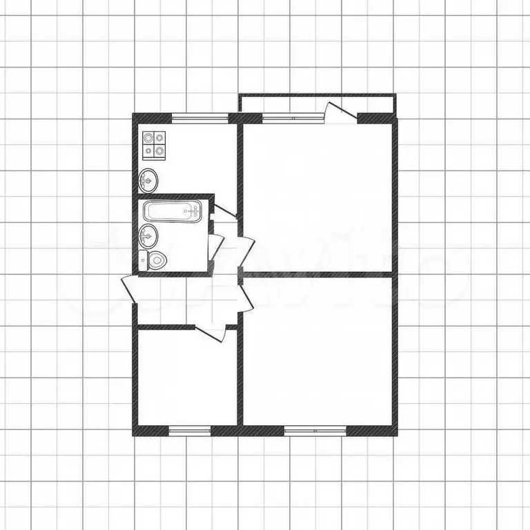 3-к. квартира, 62 м, 4/5 эт. - Фото 0