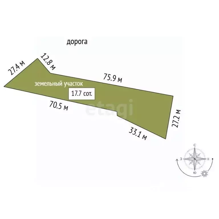 Участок в Вологодская область, д. Подберевское  (17.68 сот.) - Фото 2