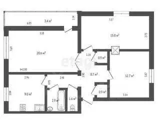 3-к кв. Удмуртия, Завьяловский район, с. Азино Штабная ул., 1 (59.2 м) - Фото 2