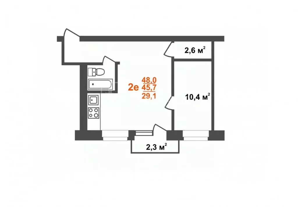2-к кв. Владимирская область, Ковров просп. Ленина, 21 (45.7 м) - Фото 2