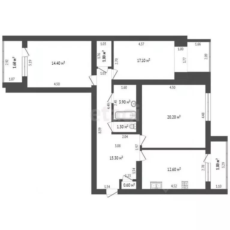 3-к кв. Марий Эл, Йошкар-Ола ул. Дружбы, 81А (90.6 м) - Фото 2