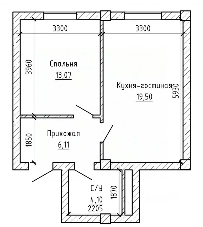 1-к кв. Кабардино-Балкария, Нальчик ул. Байсултанова, 26 (43.8 м) - Фото 2