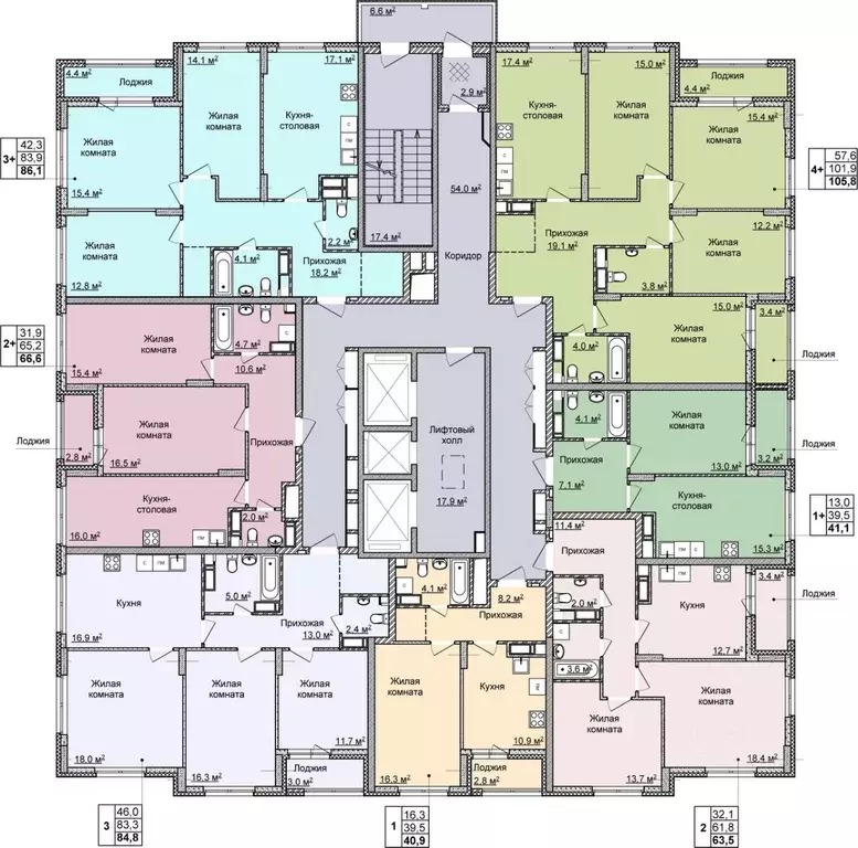 4-к кв. Нижегородская область, Нижний Новгород Мои Цветы жилой ... - Фото 2