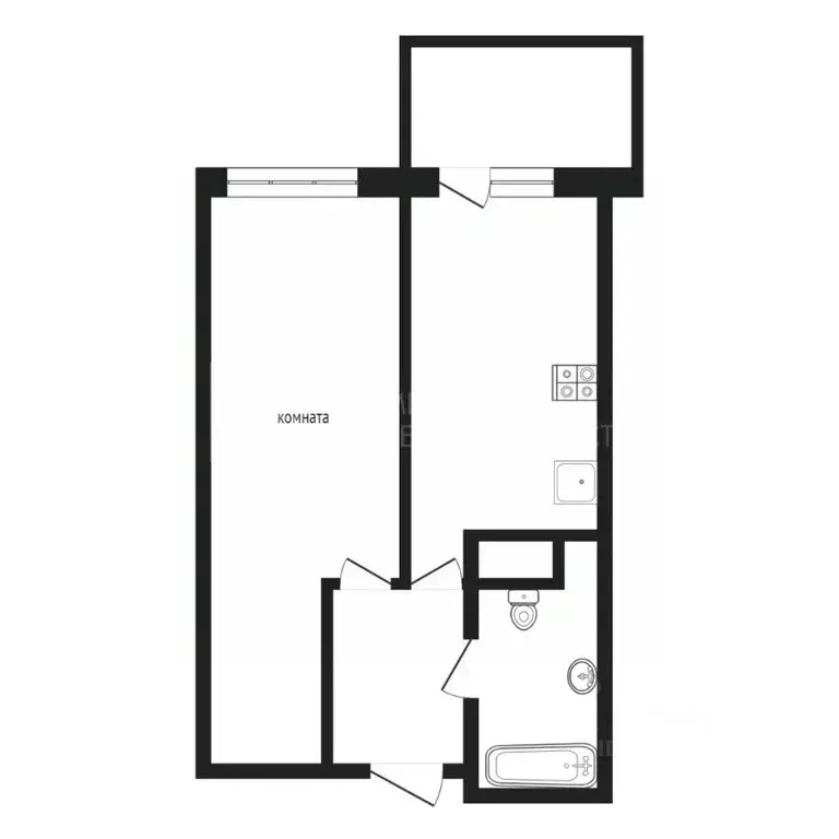 1-к кв. Тюменская область, Тюмень Велижанская ул., 66 (29.8 м) - Фото 2