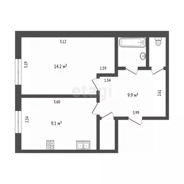 1-к кв. Тюменская область, Тюмень Солнечный проезд, 5 (36.7 м) - Фото 0