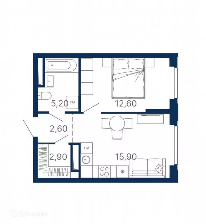 Продаётся 1-к квартира, 39.2 м - Фото 1