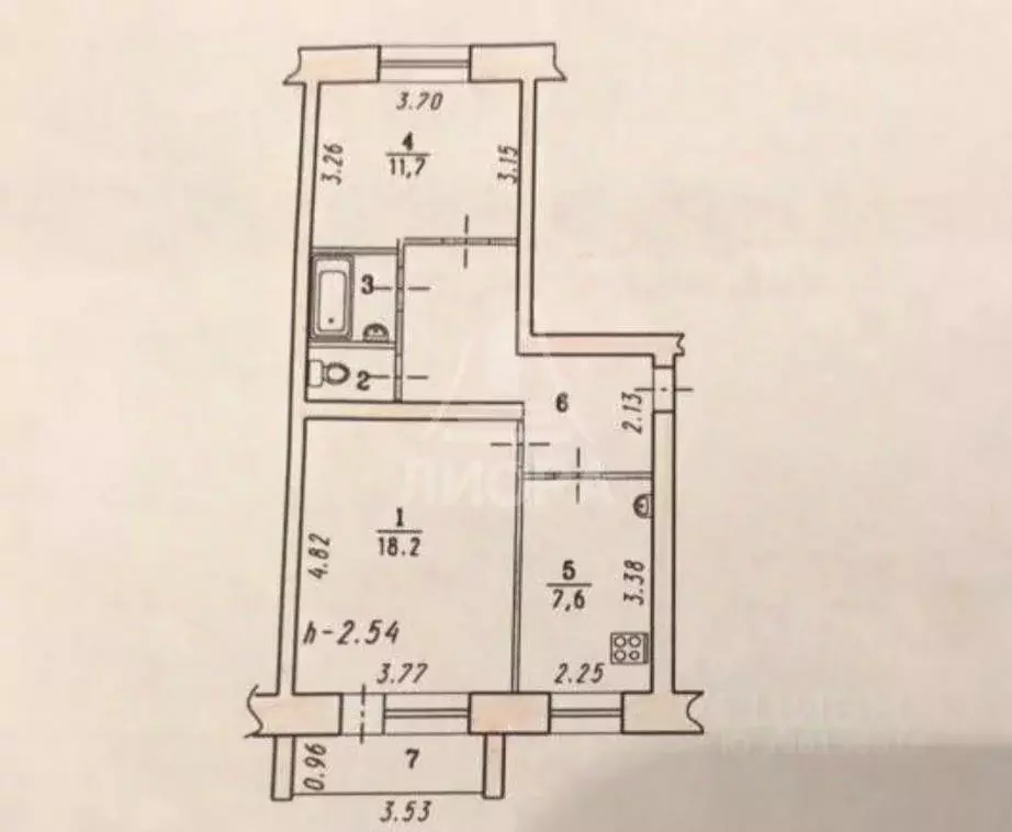 2-к кв. Омская область, Омск ул. Химиков, 6А (52.0 м) - Фото 1