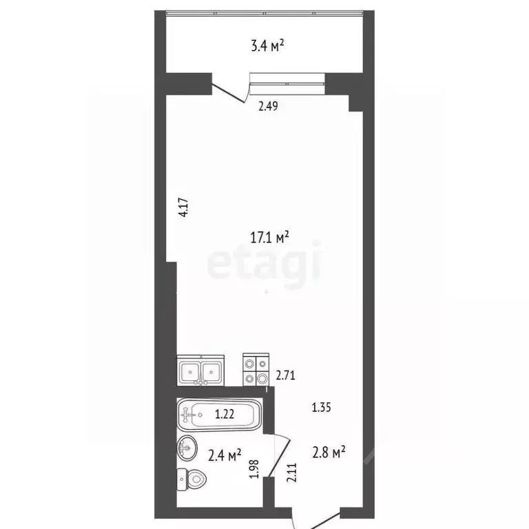 Студия Саха (Якутия), Якутск ул. Можайского, 2/3 (22.2 м) - Фото 2