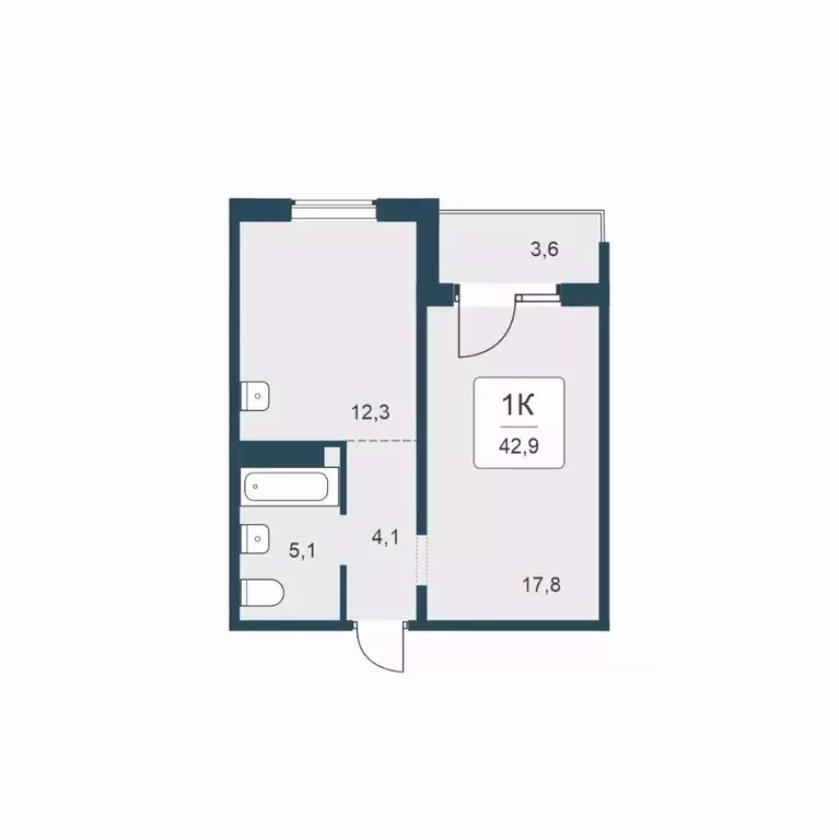 1-к кв. Новосибирская область, Новосибирск ул. Сибиряков-Гвардейцев, ... - Фото 1
