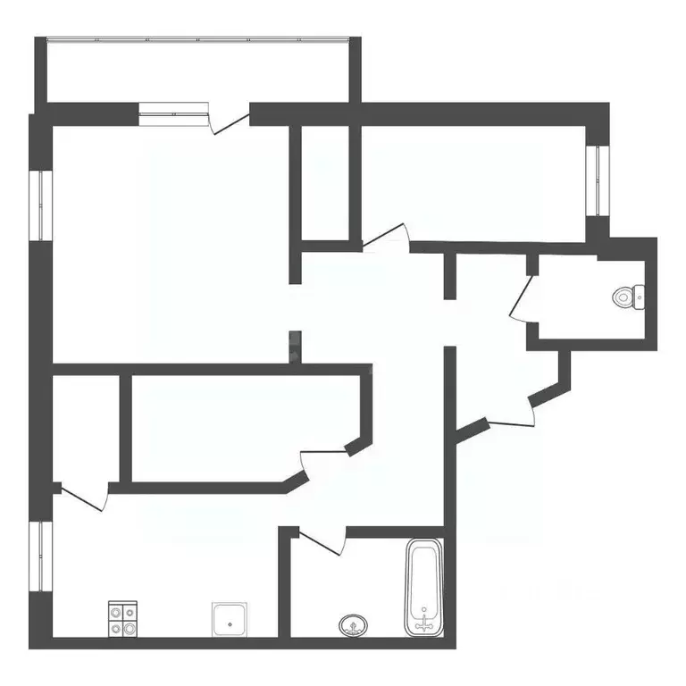 3-к кв. Тульская область, Тула ул. Кирова, 17 (94.3 м) - Фото 2