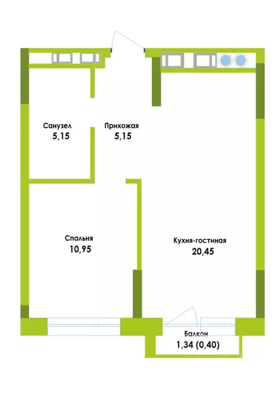 1-к кв. Астраханская область, Астрахань Аршанская ул. (42.1 м) - Фото 0