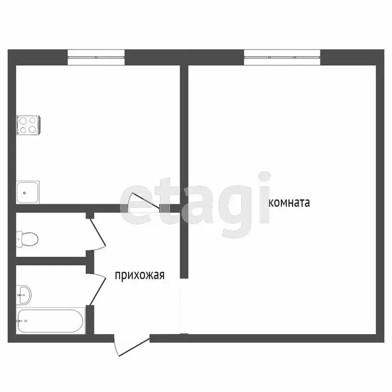 1-комнатная квартира: Нижний Тагил, улица Юности, 18 (34.3 м) - Фото 1