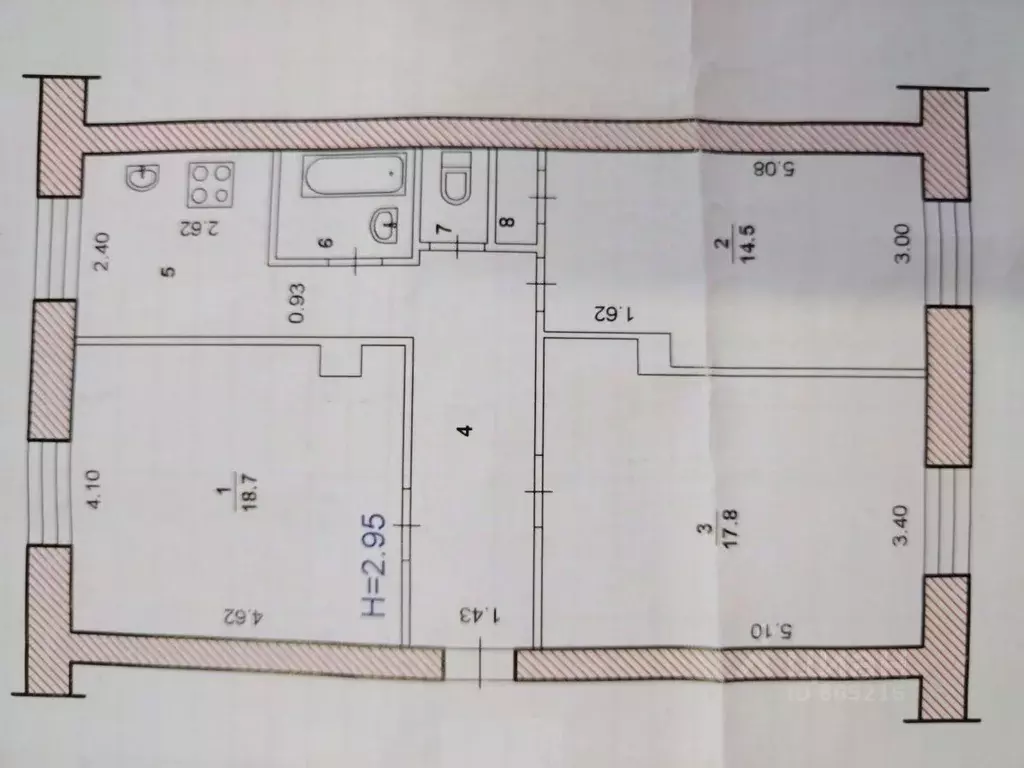 Комната Волгоградская область, Волжский ул. 19-го Партсъезда, 65 (17.8 ... - Фото 2