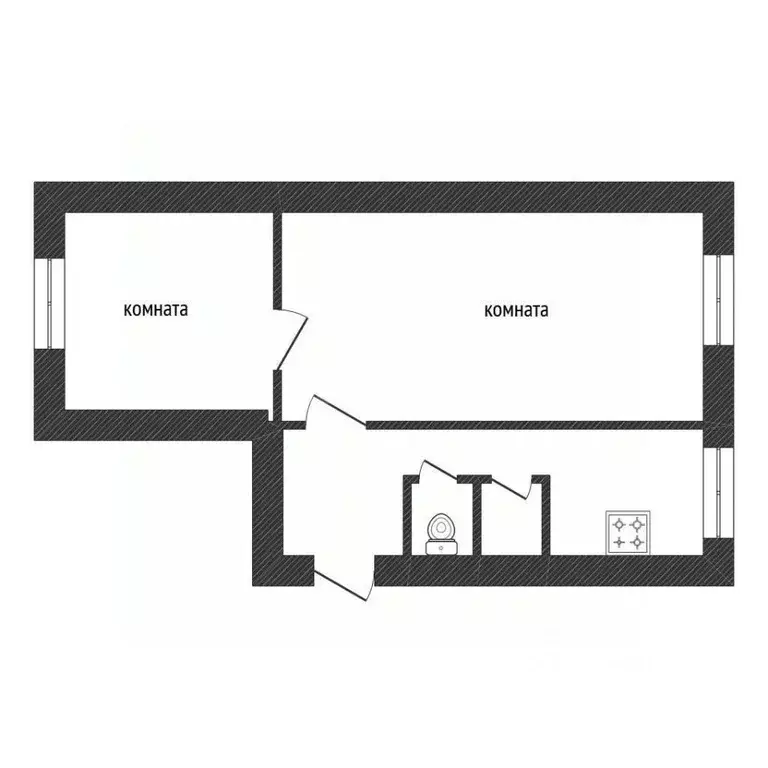 2-к кв. Ленинградская область, Волхов ул. Ломоносова, 25 (44.1 м) - Фото 2