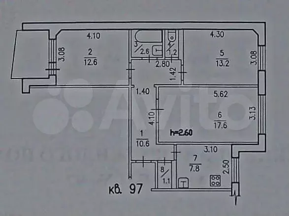 3-к. квартира, 66,7 м, 2/10 эт. - Фото 0