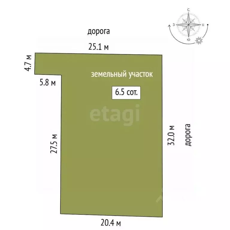 Участок в Саха (Якутия), Якутск Загородный кв-л,  (6.5 сот.) - Фото 2