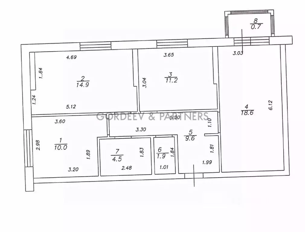 3-к кв. Татарстан, Казань ул. Анаса Тазетдинова, 7к5 (70.7 м) - Фото 2