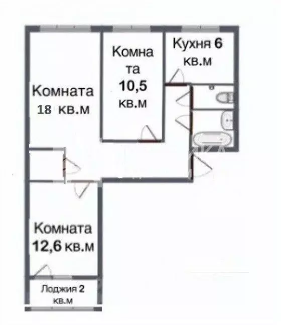 3-к кв. Московская область, Черноголовка проезд Строителей, 8 (60.0 м) - Фото 1