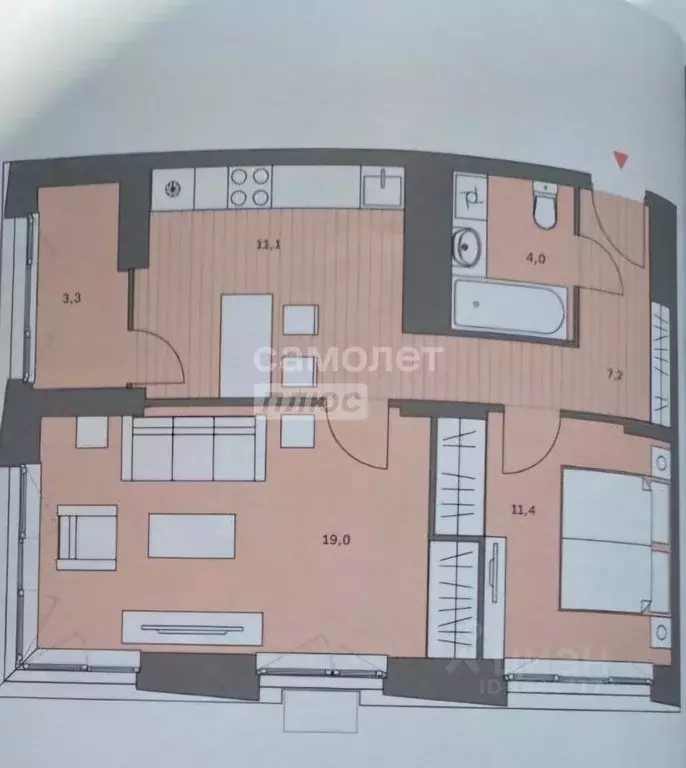 2-к кв. Пензенская область, Пенза ул. Мира, 46к2 (56.0 м) - Фото 1