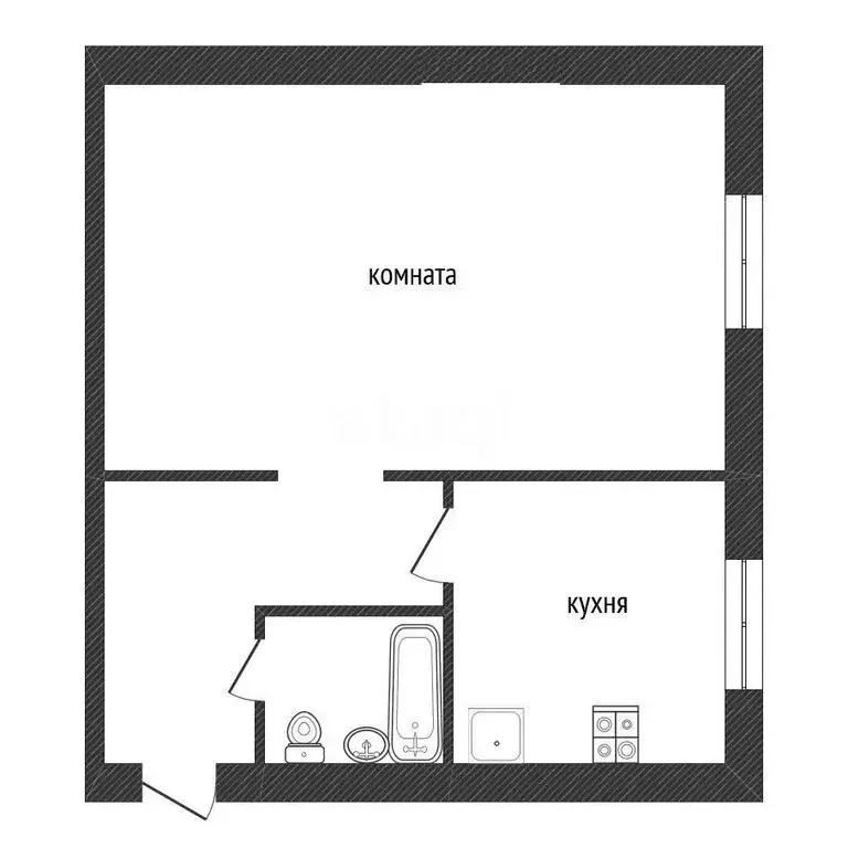 1-комнатная квартира: Кириши, Комсомольская улица, 14 (30.1 м) - Фото 1