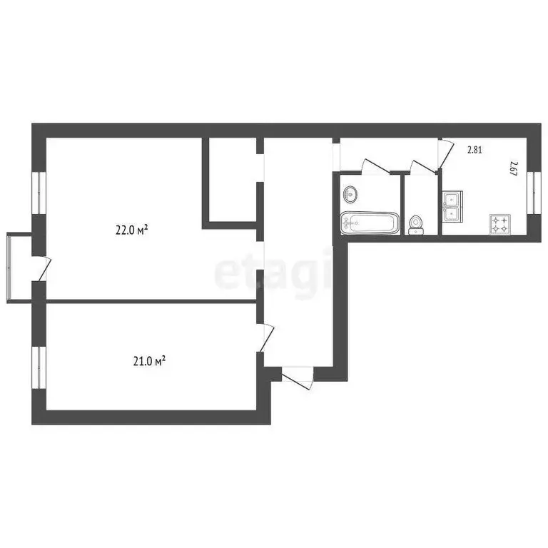 2-комнатная квартира: Санкт-Петербург, Московский проспект, 191 (73.2 ... - Фото 1