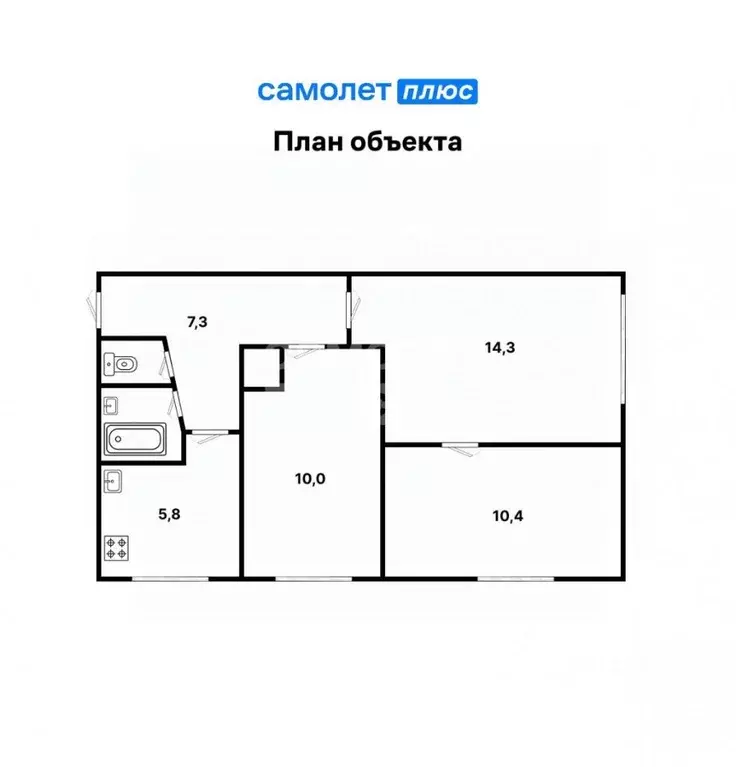 3-к кв. Свердловская область, Екатеринбург ул. Шефская, 91к2 (51.3 м) - Фото 2
