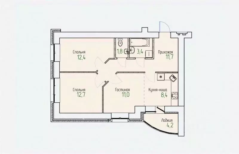 3-к кв. Кировская область, Киров Завода ОЦМ мкр,  (63.6 м) - Фото 0