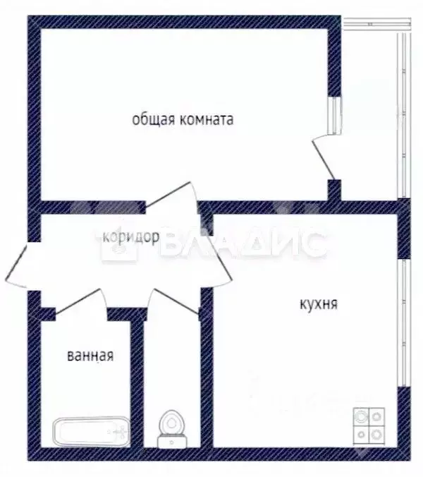 1-к кв. Белгородская область, Белгородский район, Дубовское с/пос, ... - Фото 2