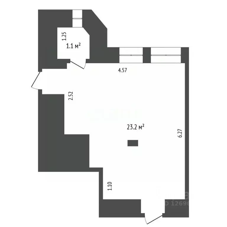2-к кв. Москва Тверская ул., 12С7 (24.3 м) - Фото 1