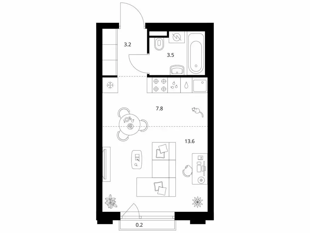Квартира-студия: посёлок городского типа Боброво, ЖК Восточное Бутово ... - Фото 1
